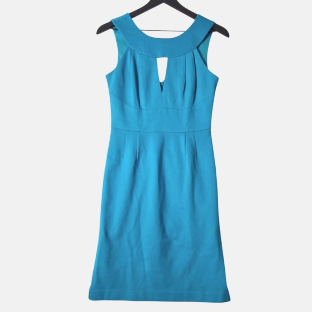 Trina Turk Turqouise Sleeveless Keyhole Neck Dress Womens Size 2